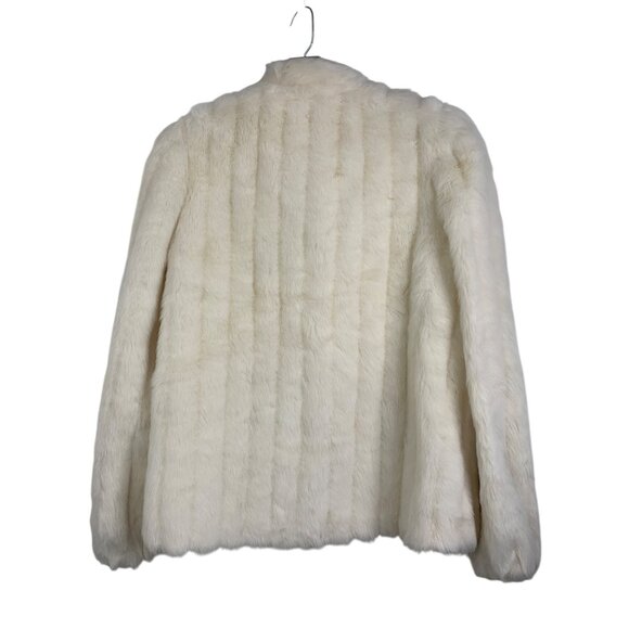 M Womens Vintage White Faux Fur Coat Minclure By Casper Insulated - Picture 2 of 10